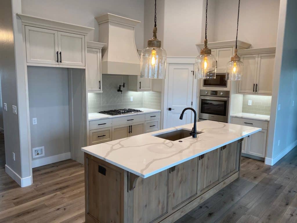 Cream and natural wood kitchen